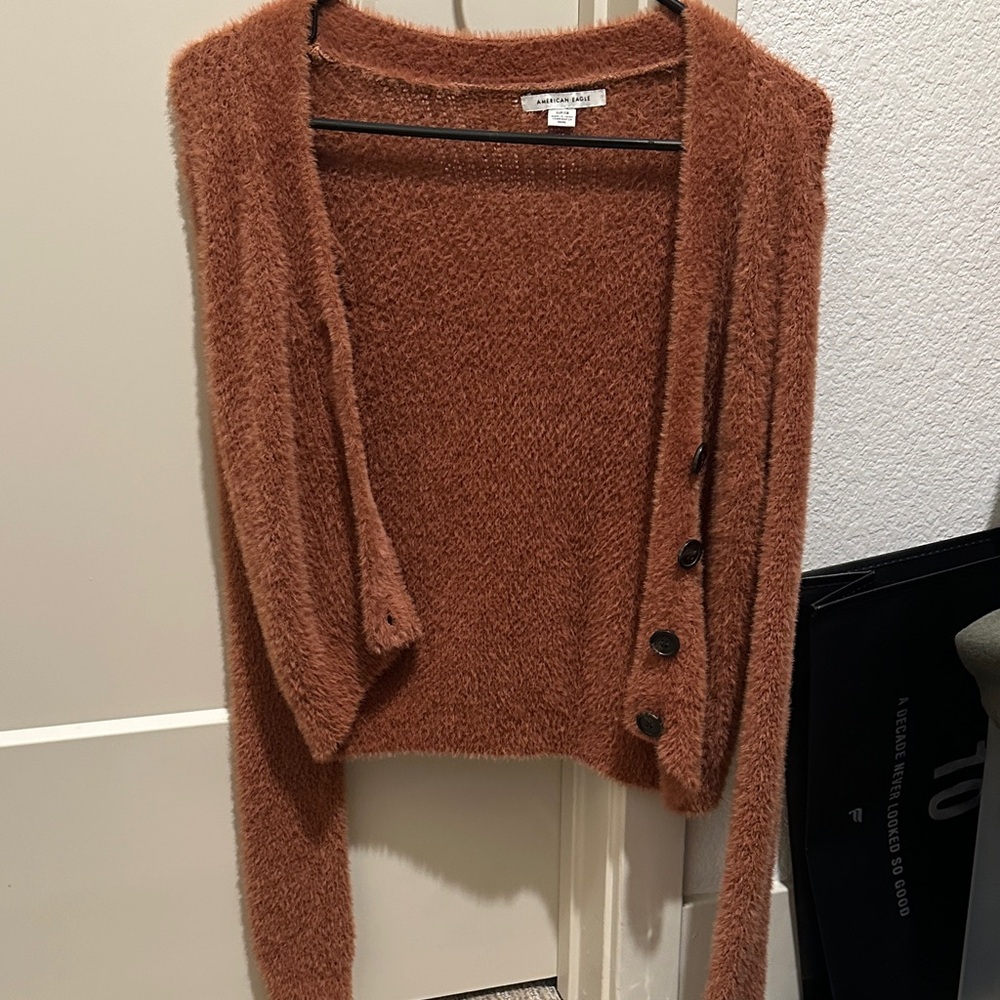 American Eagle Outfitters Rust Cardigan